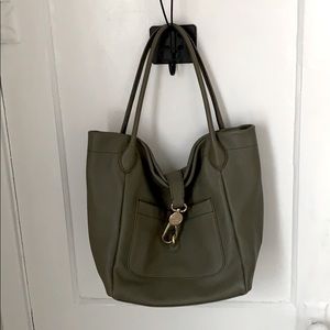 Dooney and Bourke Belvedere Logo Lock Tote